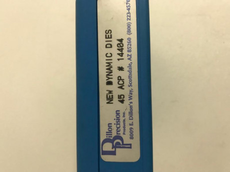 De venden Dies marca Dillon del 45 ACP. Contestar por privado o wassap 640 111 779
Precio 40€+gastos 00