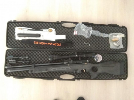 Buenas, vendo carabina PCP calibre 5.5 Hatsan bt65rb elite ,esta completa y en buen estado, con sus 3 02