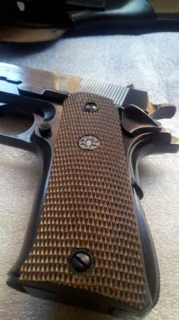 Llama modelo Especial, guiada como 38 Super Auto/ 9mm Largo.
Dispara sin problema alguno los dos calibres. 01