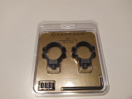 Vendo estas anillas de pulgada medias Leopold QR nuevas por 25 euros con portes. 
 15692682412967171553800807679292.jpg 00