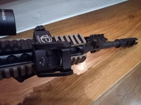 Buenos días.
Pongo a la venta  AR 15 Bushmaster calibre 6.8 SPC con cañón de 12¨ 
El arma está nueva solo 01