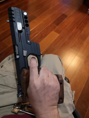 Vendo la pistola TESRO TS 22 de mi mujer, el motivo es que se metió por mi en el tiro y no le acaba de 170