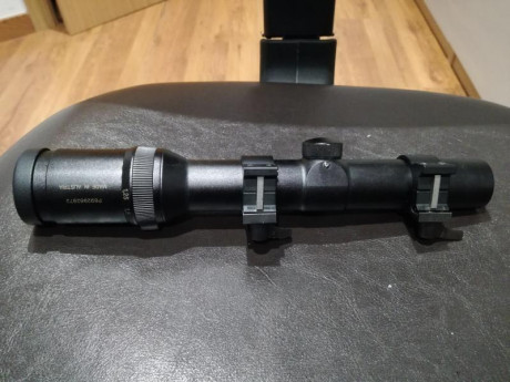 Buenas.
Vendo visor swarovski habicht 1,25-4x24
Reticula en primer plano
Anillas warne desmontables de 00