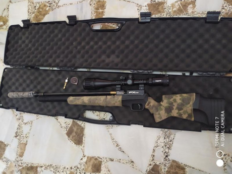 Buenos días señores, por exceso de carabinas me deshago de mi querida FX Thypon T12 calibre 5.5 + visor 02
