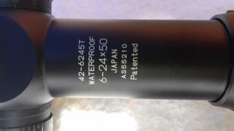 Vendo visor bushnell elite tactical 6-24x50 con reticula mil dot en segundo plano focal,tubo de 30, paralage 21