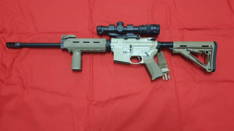 Se vende por no utilizar un Smith and Wesson Mp15 del calibre 300 Blackout, customizado, así como visor 01