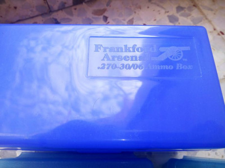 Hola a todos. Me gustaría cambiar estas cuatro cajas para munición.
*Frankford Arsenal .270-30/06
*MTN 01