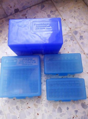 Hola a todos. Me gustaría cambiar estas cuatro cajas para munición.
*Frankford Arsenal .270-30/06
*MTN 00