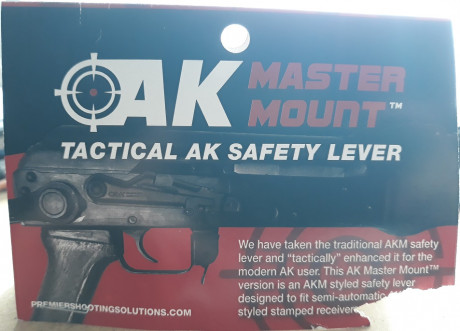 Buenas tardes, la palanca de seguro la vendo porque la compre para mi Molot Vepr 307, y al utilizar este 02