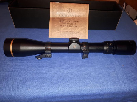 Vendo visor Leupold VX-III de 3,5x9x40 mm , reticula wide duplex  y anillas Apel (originales). Tubo y 01