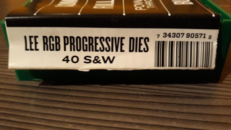 Hola a todos. Tengo unos dies Lee del 40 Smith Wesson para prensa progresiva nuevos sin estrenar. Cuando 02