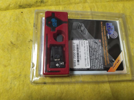 Comprada por error.
El alza es la LPA TPU25SS, válida para ls siguientes pistolas:
Sig Sauer P/220/225/226/228/229/239, 10