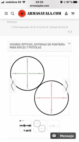 VENDO VISOR HAWKE SIDEWINDER 8x32x56 SF comprado nuevo ( factura ) en SEPTIEMBRE 2019.
- COMPLETO DE CAJA 00
