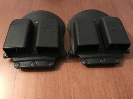 Vendo conjunto de funda y dos portacargadores dobles para Glock. De la marca israeli Fobus, fabricados 11