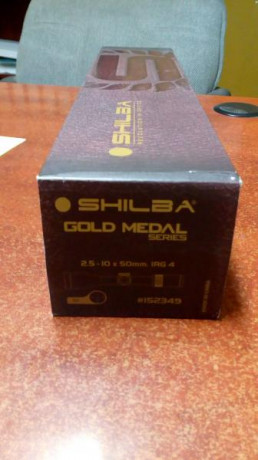 vendo visor shilba 2.5/10x50 reticula iluminada, serie gold medal, en perfecto estado, nunca montado en 01