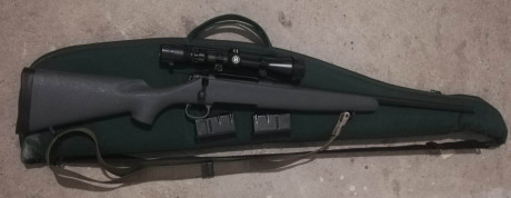 VENDO   REMINGTON 710  , con mira telescópica BUSHNELL 3x9x50, dos cargadores, correa porta rifle, funda.
Sintético, 01