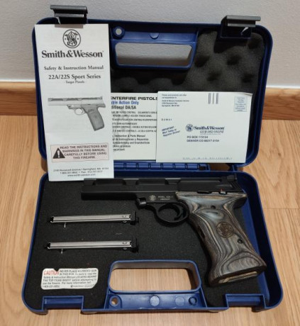 En venta Smith & Wesson modelo 22A-1 del calibre 22. El arma se entrega con la caja original, instrucciones 00