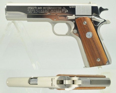 Este colt de las series 70 es de 1972.
Completo con su caja orginal y documentos .
El arma parece sin 01