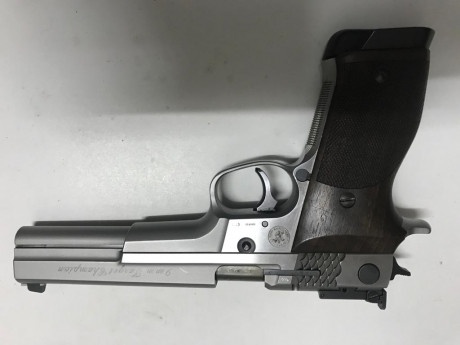 En venta s&W target champion del 9 mm pb con dos cargadores 
Precio 1650 eur, solo venta no interesa 01