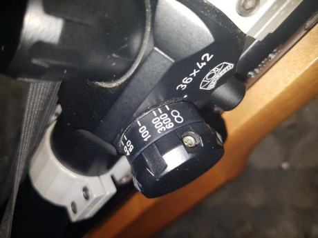 VENDIDO ...visor OIR VALDADA 36X42 con retícula de CRUZ FINA CON PUNTO ,  como nuevo ideal para la práctica 90