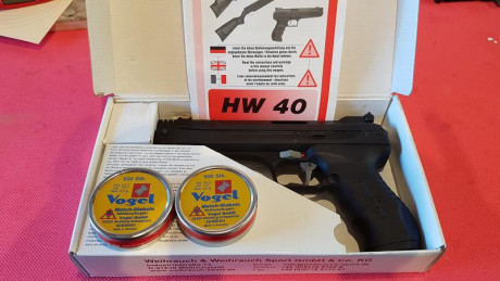 vendo una pistola HW 40, monotiro de aire precomprimido. esta casi nueva y funciona perfectamente, el 10