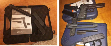 VENDIDA
Hola! vendo Beretta 92F (por cambio de categoría) con kit del 22. 
El kit de 9 mm lleva 2 cargadores 01