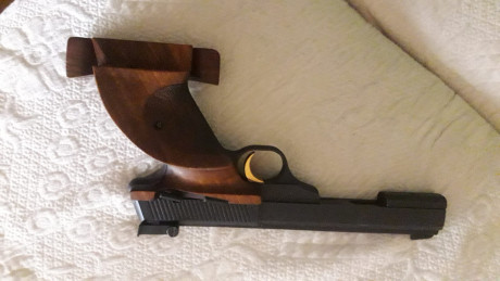 Un amigo vende pistola calibre 22 Marca Browning modelo Practice muy cuidada con maletín y un cargador. 01