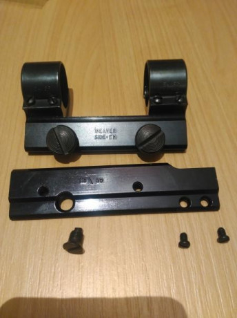 Saludos.
Vendo montura Weaver para Winchester 1894 post64 ,Top Eject, sin estrenar.
Es para visor 1 pulgada.

40E 00