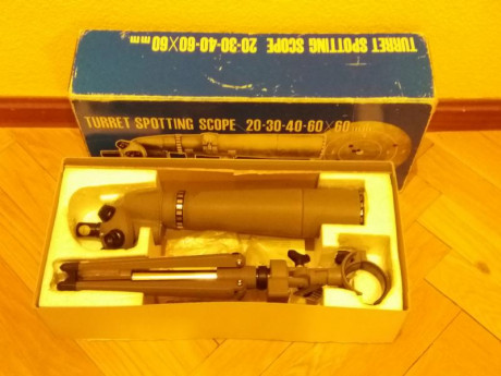 Vendo telescopio para puesto de tiro Skymaster 20x30x40x60x D=60mm, Made in Japan.
Torreta solida totalmente 00