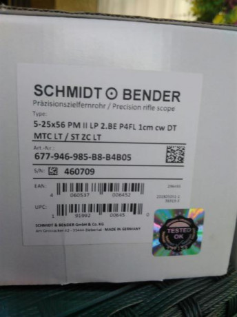 Se vende visor s&B pm2 reticula segundo plano focal p4 fine torreta en miliradianes nuevo solo montado 02