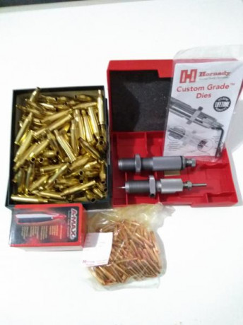 VENDO Dies Hornady 243 Winchester nuevos, 100 vainas nuevas y 100 puntas Hornady de 105 grains.
Precio: 02