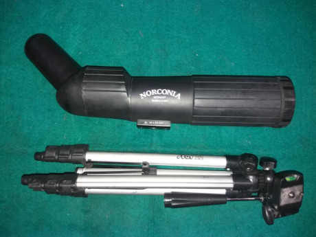 Vendo TELESCOPIO NORCONIA DE 18-36X50. Se vende por dejar el tiro.  Con trípode.  Muy cuidado, poco uso, 01