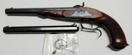 VENDO pistola de avancarga, marca PEDERSOLI, mod. LE PAGE, percusion, cal.44.
Se incluye otro cañón de 01