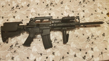 Se vende este rifle,tal cual esta.
2 Cargadores.
Funda tactica de transporte.
Lleva puntero laser activado 02