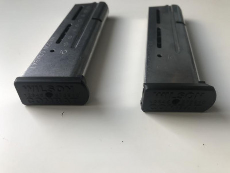 Vendo 2 cargadores para 1911 9mm y capacidad de 10 marca Wilson Combat en perfecto estado.Los 2 60€.

 00