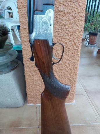 Vendo escopeta Laurona trap, ideal tiro al plato, cañones ventilados 76cms, choques fijos estrellas **/*, 02