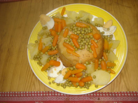 Hoy para comer acelgas hervidas y chuletón de vaca gallega vieja con seis semanas de maduración en cámara 50