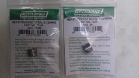 Vendo este die de recalibrado de cuerpo completo y cuello con bushing.
Incluyo 4 bushing diferentes, .288 12