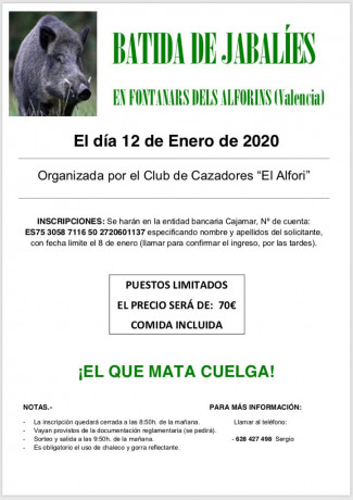 Hola compañeros, me gustaria saber si sabeis de monterias en la CV y que tal se dan, yo en esto soy novato 90