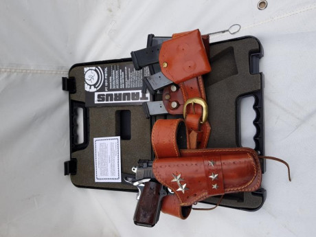 Segundamano 1911 PT TAURUS   Vendo Pistola marca TAURUS Calibre 45 modelo PT 1911 guiada en F preparada para IPSC Clasic 6 Cargadores 10