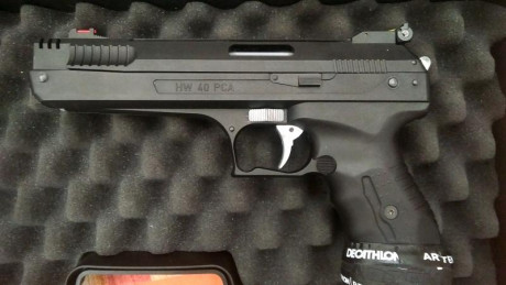 Vendo mi Weihrauch HW40 por no poder dedicarle tiempo a esta afición. 
La pistola está en perfecto estado, 42