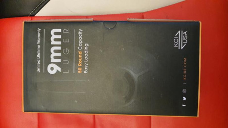 Cargador de alta capacidad para glock, 50 cartuchos.
De la marca KCI la cual da garantía de por vida a 01