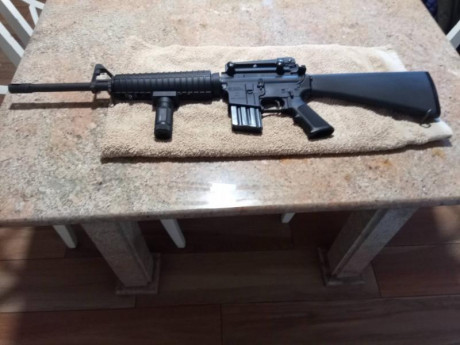 Buenas tardes

Se vende xabre defense (AR15-MR15) en perfecto estado cal 222 rem
Se añade visor militar 02