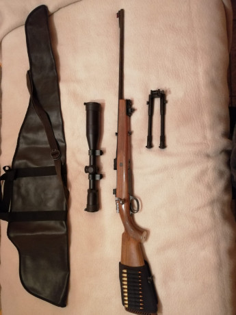 Un amigo me ha pedido que le ponga a la venta su Rifle de cerrojo Santa Barbara, para mas información 00
