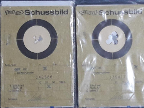 Pistola Walther GSP EXPERT con dos dos carros el 22lr y 32WC, viene con los dos maletines originales, 10