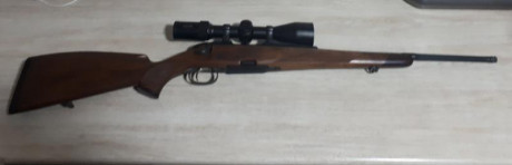 Se vende rifle Mannlicher Ultralight calibre 243 win en estado impecable, con monturas warner desmontables, 01