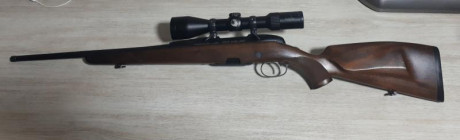 Se vende rifle Mannlicher Ultralight calibre 243 win en estado impecable, con monturas warner desmontables, 00