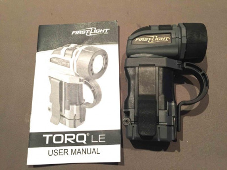 RESERVADA
Nueva a estrenar. Excepcional linterna táctica First light TORQ LE, idónea para ser usada en 01