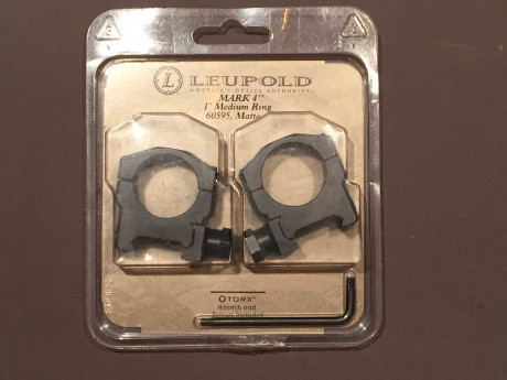 VENDIDAS.
Oferta, anillas LEUPOLD MARK 4, 1" Medium
Excelente pieza. Está en Barcelona, por si se 00