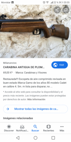 Hola, necesito vuestra ayuda para identificar una carabina GAMO del 5,5 que me acaban de regalar. Llevo 80